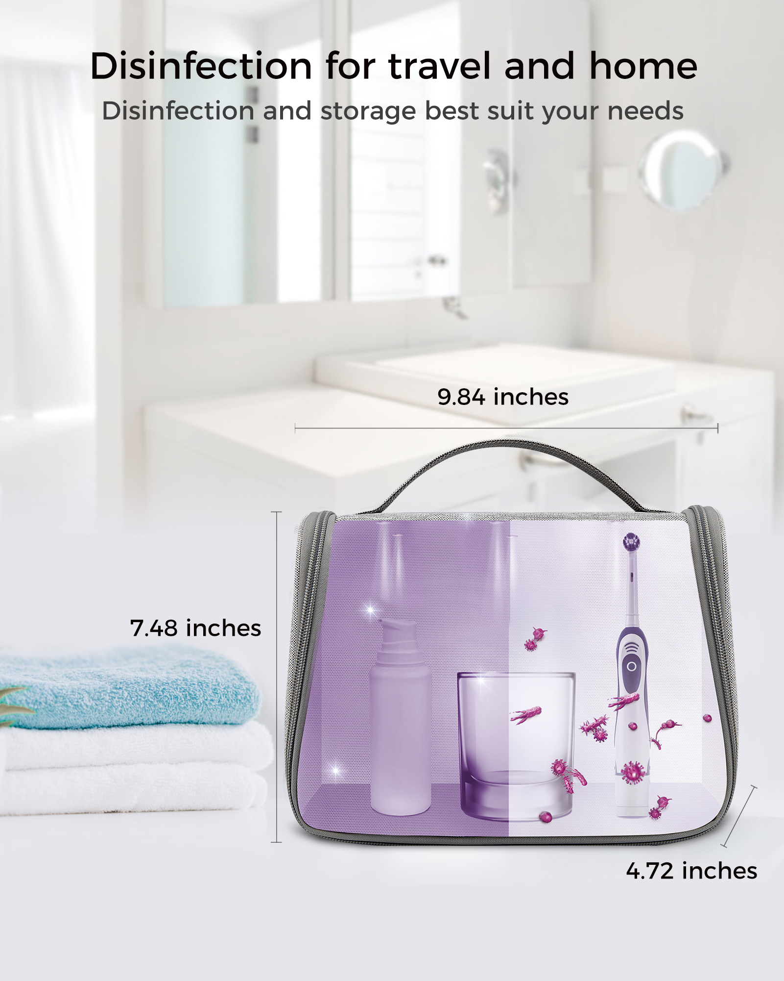 59S UV Light Sanitizer Bag with 9 UVC Bulbs for Baby Supplies (P11)